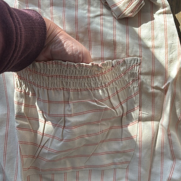 Free People Oversized, Striped Button Down - Picture 3 of 6